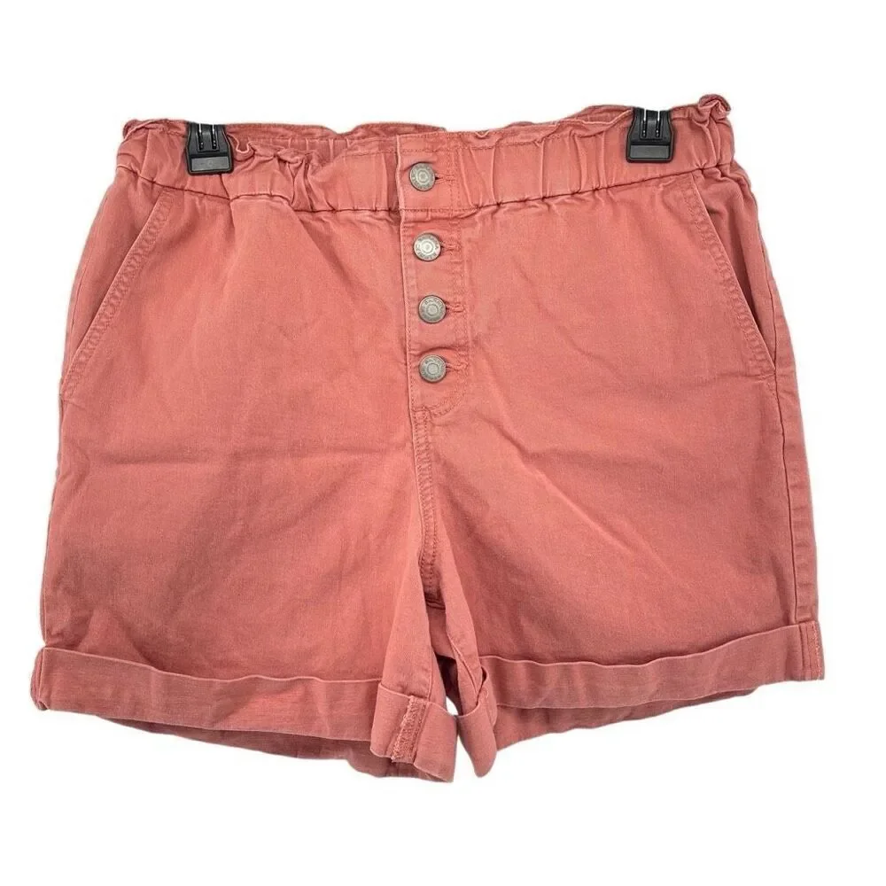 Banana Republic Paperbag Waist Shorts Pink Size 6 Summer High Rise 5” Inseam